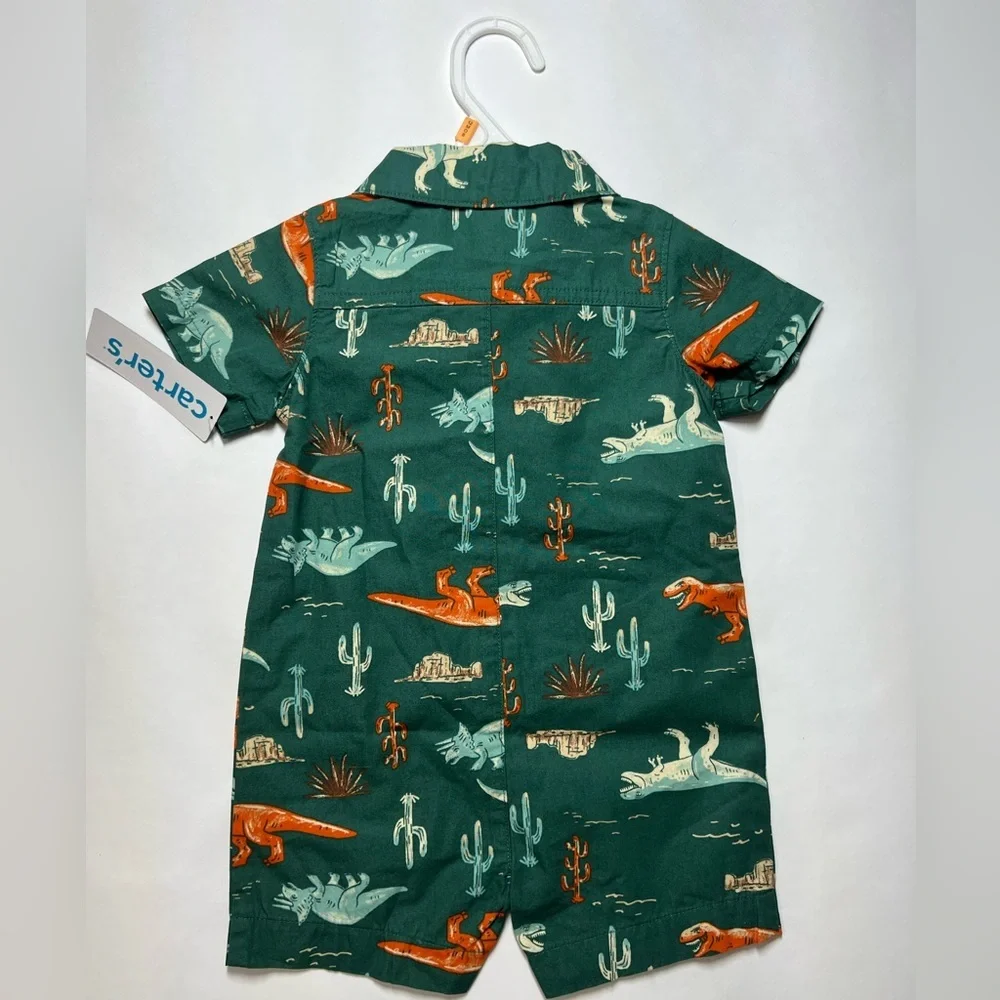 Carter’s Dinosaur Button Down Romper Size 12mo